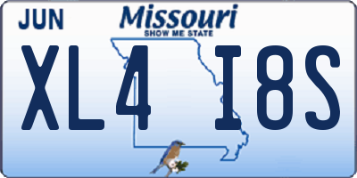 MO license plate XL4I8S