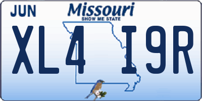 MO license plate XL4I9R