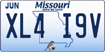 MO license plate XL4I9V