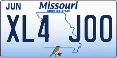 MO license plate XL4J0O