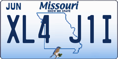 MO license plate XL4J1I