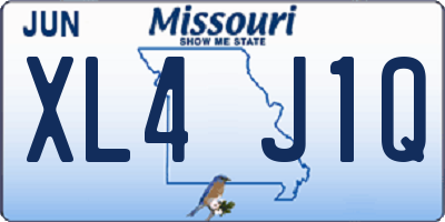 MO license plate XL4J1Q