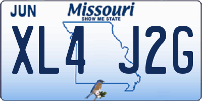 MO license plate XL4J2G