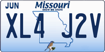 MO license plate XL4J2V