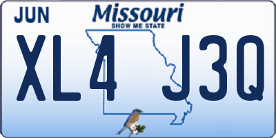 MO license plate XL4J3Q
