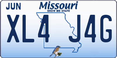 MO license plate XL4J4G