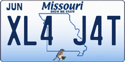 MO license plate XL4J4T