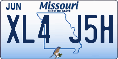 MO license plate XL4J5H