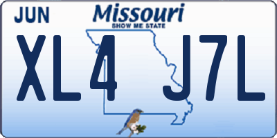 MO license plate XL4J7L