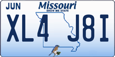 MO license plate XL4J8I