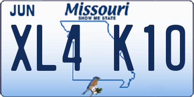 MO license plate XL4K1O