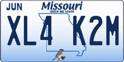 MO license plate XL4K2M