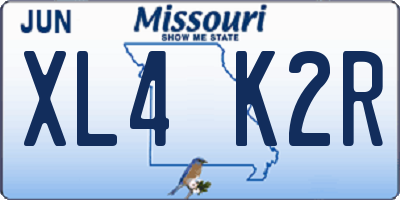 MO license plate XL4K2R