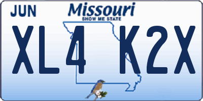 MO license plate XL4K2X