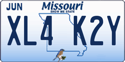 MO license plate XL4K2Y