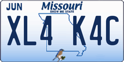 MO license plate XL4K4C