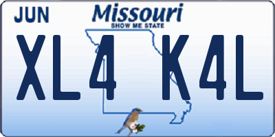 MO license plate XL4K4L