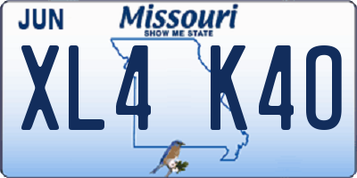MO license plate XL4K4O