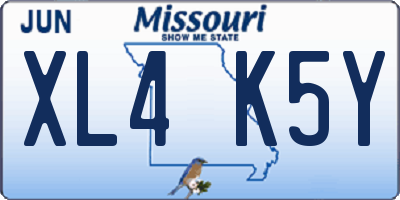 MO license plate XL4K5Y