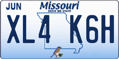 MO license plate XL4K6H