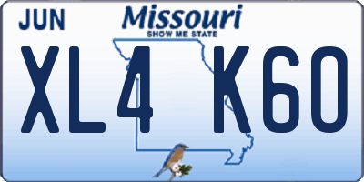 MO license plate XL4K6O