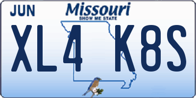 MO license plate XL4K8S