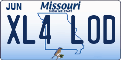 MO license plate XL4L0D