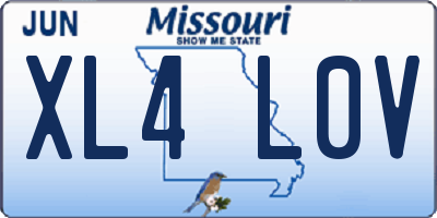 MO license plate XL4L0V