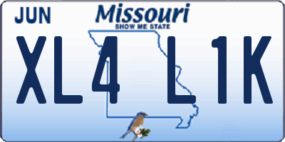 MO license plate XL4L1K