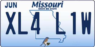 MO license plate XL4L1W