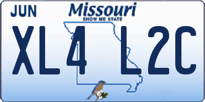 MO license plate XL4L2C