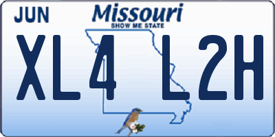 MO license plate XL4L2H