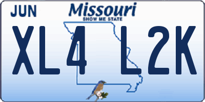 MO license plate XL4L2K