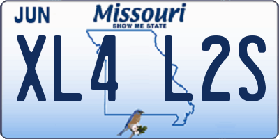 MO license plate XL4L2S