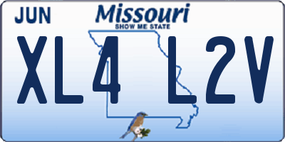 MO license plate XL4L2V