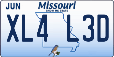 MO license plate XL4L3D