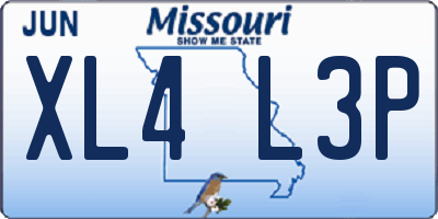 MO license plate XL4L3P