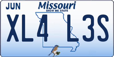 MO license plate XL4L3S