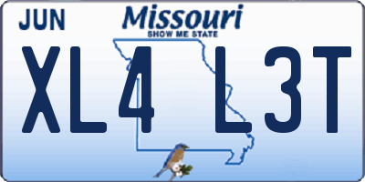 MO license plate XL4L3T