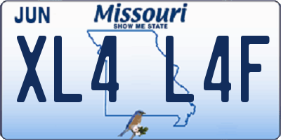 MO license plate XL4L4F