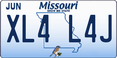 MO license plate XL4L4J