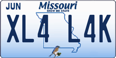 MO license plate XL4L4K