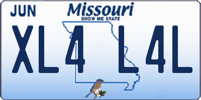 MO license plate XL4L4L