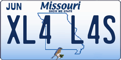 MO license plate XL4L4S