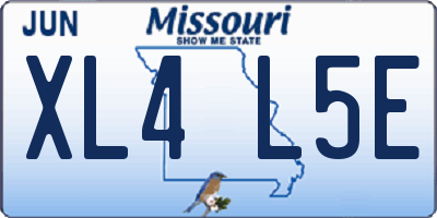 MO license plate XL4L5E