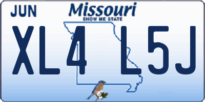 MO license plate XL4L5J