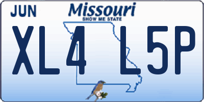 MO license plate XL4L5P