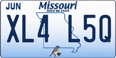 MO license plate XL4L5Q