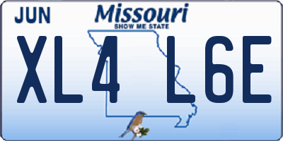 MO license plate XL4L6E