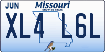 MO license plate XL4L6L
